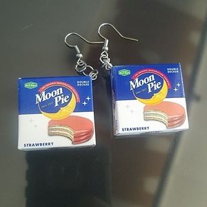 Mini brands moon pie earrings